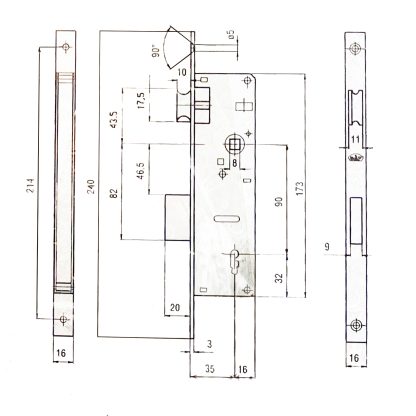نقشه های دقیق قفل کلیدی داف ترکیه مخصوص UPVC و درب