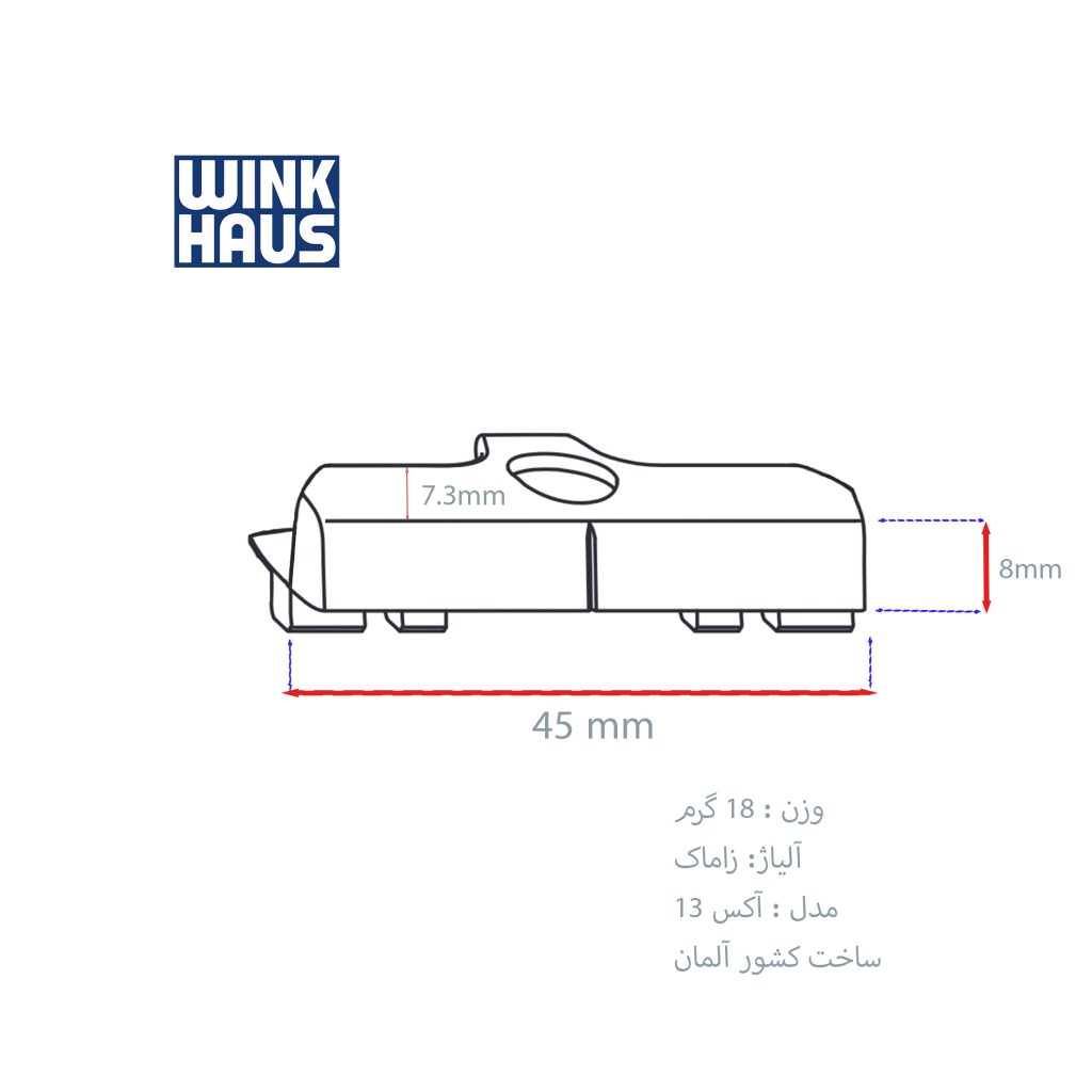 نقشه زاماک پنجره یو پی وی سی از برند وینک هاوس ساخت کشور آلمان مناسب یراق پنجره UPVC